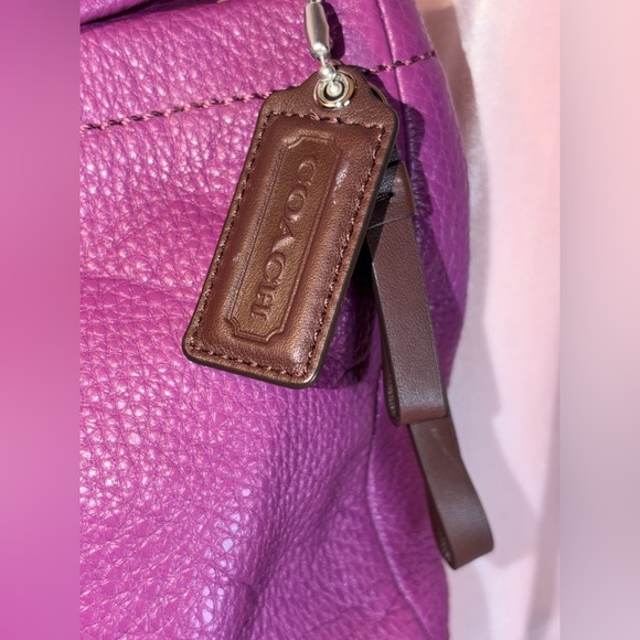 BNWT Vintage Authentic Coach Park Pebbled Leather Hobo – Amethyst #F23293 - Picture 5 of 9